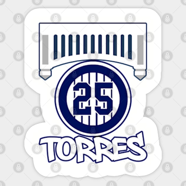 Yankees Torres 25 Sticker by Gamers Gear